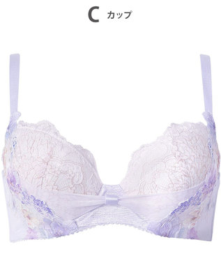 WACOAL ブラジャー 【リボンブラ 脇すっきり】 脇高設計 着やせシルエット 動いても谷間キープ Gカップまで対応 大きいサイズ レディース BXB443 /ワコール