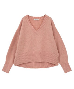 AMERICAN HOLIC ワイドリブVネックプルオーバー Pink