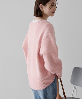 AMERICAN HOLIC ワイドリブVネックプルオーバー Pink