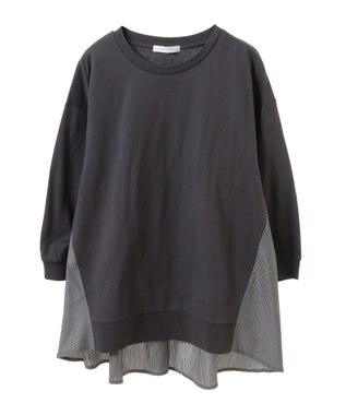 Green Parks 布帛切り替えフレアカットプルオーバー Gray