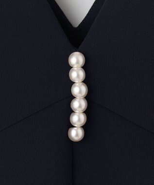 組曲 L ライトダブルクロス ジャンパーワンピース ネイビー系