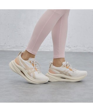 ASICS WALKING ゲルファストウォーク 2E相当 ベージュ×シャンパンゴールド