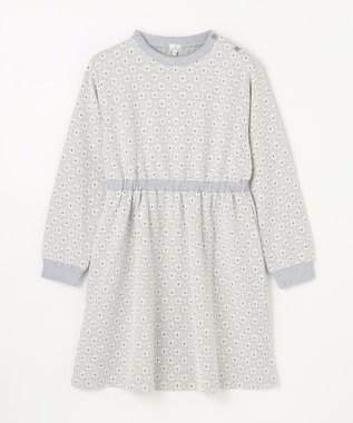 組曲 KIDS 【150-160㎝】 フロストフラワージャガード ワンピース グレー