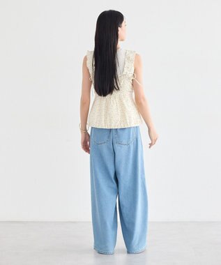 earth music&ecology 前後2WAYスリット釦タンクトップ Ivory