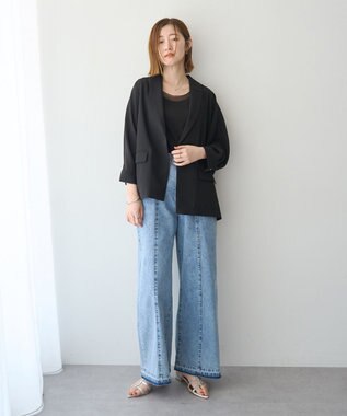 YECCA VECCA 【マシンウォッシャブル】シアージャケット Black