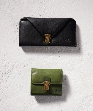 FOLNA RD ヌメオイルシュリンク 差し込み金具 長財布 ブラック