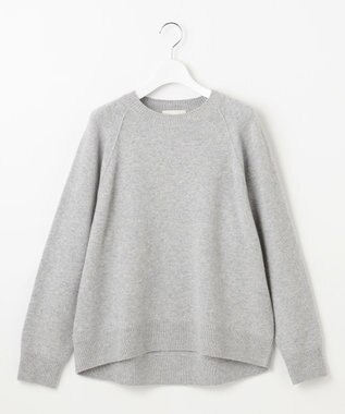 自由区 S 【カタログ掲載】ウールカシミヤブレンドスパンコールラグランスリーブ ニット グレー