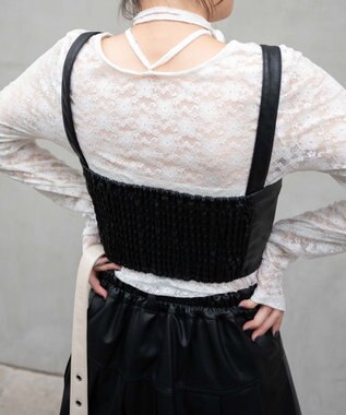 WEGO Fレザービスチェ ブラック