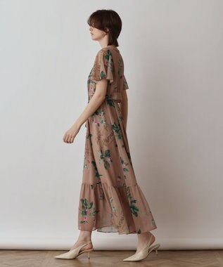 GRACE CONTINENTAL プリントセパレートワンピース ブラウン
