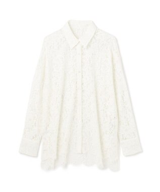 GRACE CONTINENTAL コードレースオーバーシャツ ホワイト