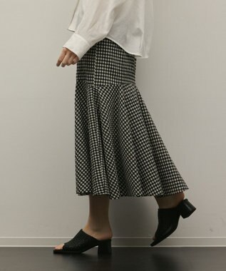 GRACE CONTINENTAL チェックマーメイドスカート ベージュ