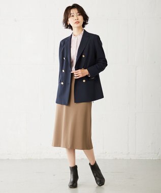 J.PRESS LADIES 【洗える】 BEZ VEGA フリル ストライプ ブラウス ピンク系1