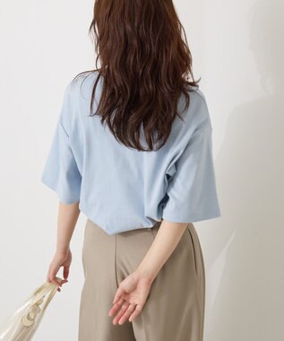 AMERICAN HOLIC 【接触冷感】スムースルーズクルーネックＴシャツ Blue