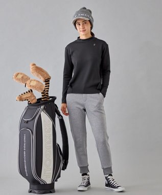 23区GOLF 【23Fondation/WOMEN】長袖 モックネックシャツ ブラック系
