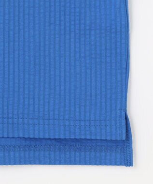 23区GOLF 【MEN】【吸水速乾・UVケア】ストレッチサッカー半袖シャツ サックスブルー系