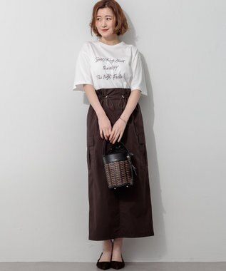 23区 L 【SLOW/一部店舗限定】ヴィンテージライク ロゴ Tシャツ ホワイト系