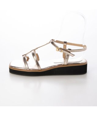 MODE ET JACOMO <carino>厚底Tストラップサンダル ゴールド