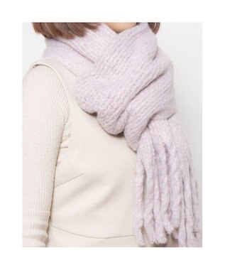 UNBILLION カシュネ cache nez / リサイクルポリラッセルニットストール パープル