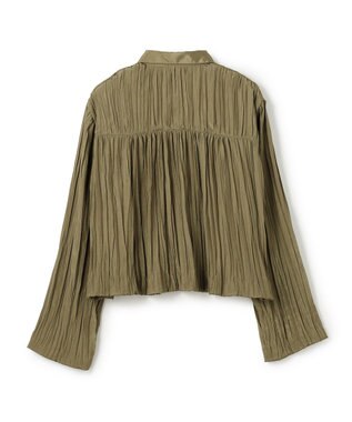 uncrave マシーンプリーツ シャツ カーキベージュ