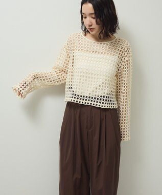 Green Parks ・ＳＵＧＡＲ　ＳＰＯＯＮ　２ｗａｙフラワーメッシュカーデ Ivory