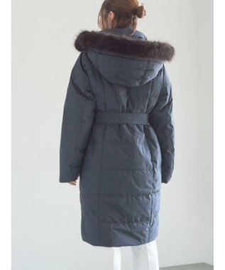 Te chichi 【宮本茉由着用】フードロングダウンコート ネイビー