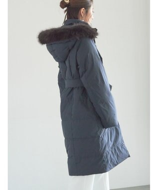 Te chichi 【宮本茉由着用】フードロングダウンコート ネイビー