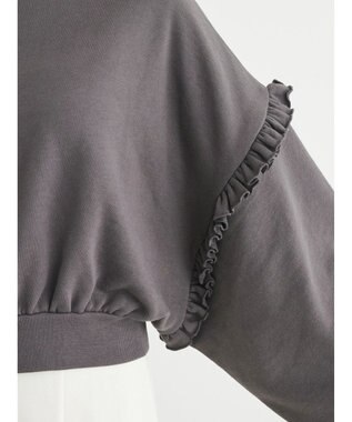 Green Parks ・Ｐｅｔｉｔ　Ｆｌｅｕｒ　ボリュームスリーブスウェット Charcoal Gray