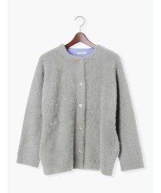 Te chichi ダブルフェイスフェザーカーディガン グレー