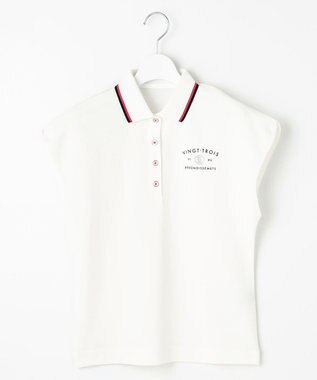 23区GOLF 【WOMEN】遮熱エイトムーブポロ　フレンチスリーブ ホワイト系