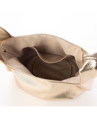 UNBILLION カシュカシュ cachecache / ラウンド型ワンハンドル手提げバッグ ゴールド