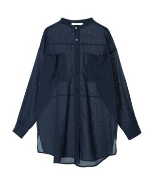 AMERICAN HOLIC イージーケア＋接触冷感　Ｗポケットシャツチュニック Navy