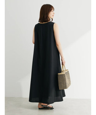 Green Parks 綿麻混ノースリーブワンピース Black