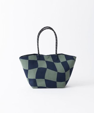 TRICOTE 【軽くて丈夫】FLOW ブロックチェック バッグ 42GREEN
