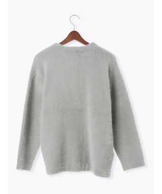 Te chichi ダブルフェイスフェザーカーディガン グレー