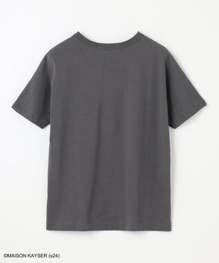 ANY 【MAISON KAYSERコラボ】フォトプリント半袖Tシャツ チャコール×バスケット