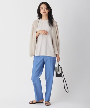 ICB L 【WEB限定カラーあり・洗える】コットンアセテートカーディガン ベージュ系