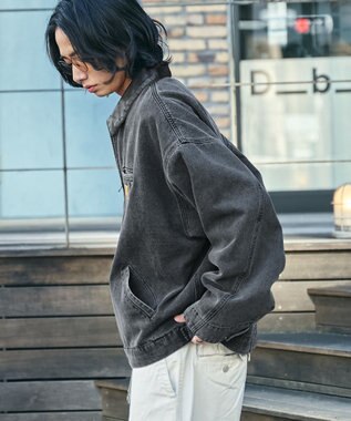 WEGO 【ユニセックス着用ITEM/MLサイズ展開】ワーカーズデニムZIPジャケット デニムブラックソノタ