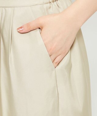 uncrave 【新色追加！】フィブリルシャンブレー ワイドパンツ ライトベージュ