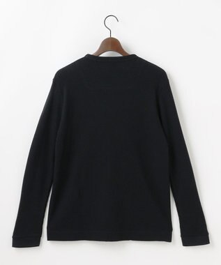 JOSEPH ABBOUD MOUNTAIN 【日本製/ソフト】ソフトウォームワッフル 長袖Tシャツ ブラック系