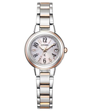 CITIZEN 【xC】エコ・ドライブ電波時計 ES9434-53X ワールドタイム  数字のインデックス サクラ色