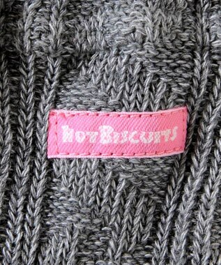 MIKI HOUSE HOT BISCUITS 【80-120cm】ケーブルニット編みレギンス グレー