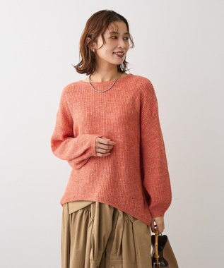 Green Parks シアーゆったりニットプルオーバー Orange