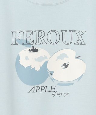 Feroux フルーツモチーフプリント Tシャツ スカイブルー系