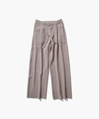 ATON WOOL CASHMERE SILK | ストレートイージーパンツ BEIGE
