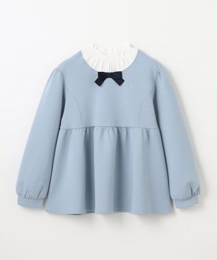 組曲 KIDS 【150-160㎝】ボウタイリボン トップス サックス系