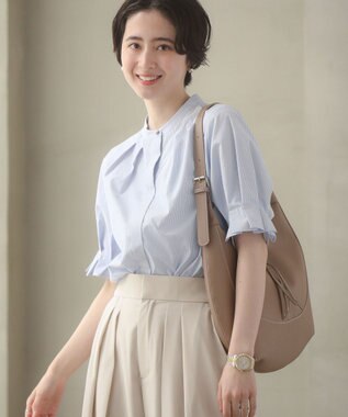 Green Parks タックショートスリーブブラウス
