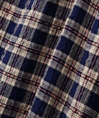 earth music&ecology シャーリングラメチェックキャミワンピース Navy