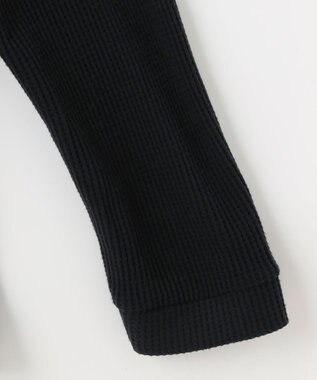 JOSEPH ABBOUD MOUNTAIN 【日本製/ソフト】ソフトウォームワッフル 長袖Tシャツ ブラック系