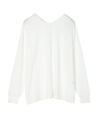 Green Parks 前後でも着れちゃう万能長袖ロンＴ Off White