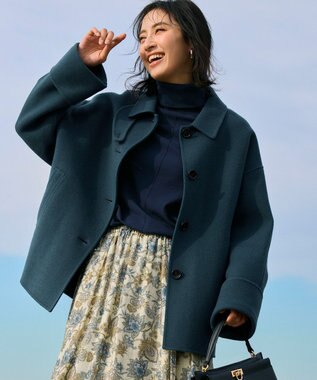 23区 S 【先行予約】Ericaキャラコ ペイズリープリント フレア スカート アイボリー系